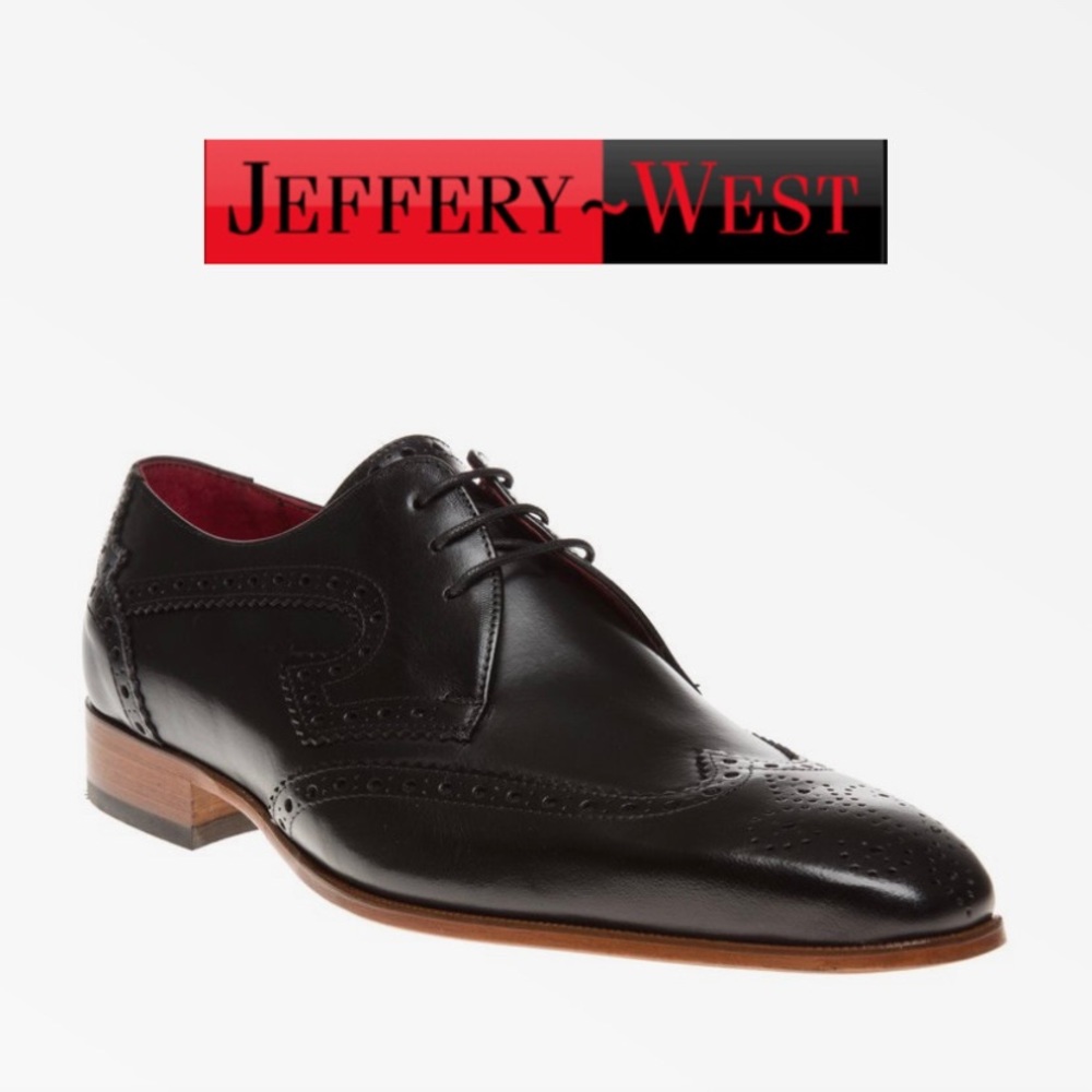 Jeffery West Italian Cross Punch Oxford Shoes 9.5